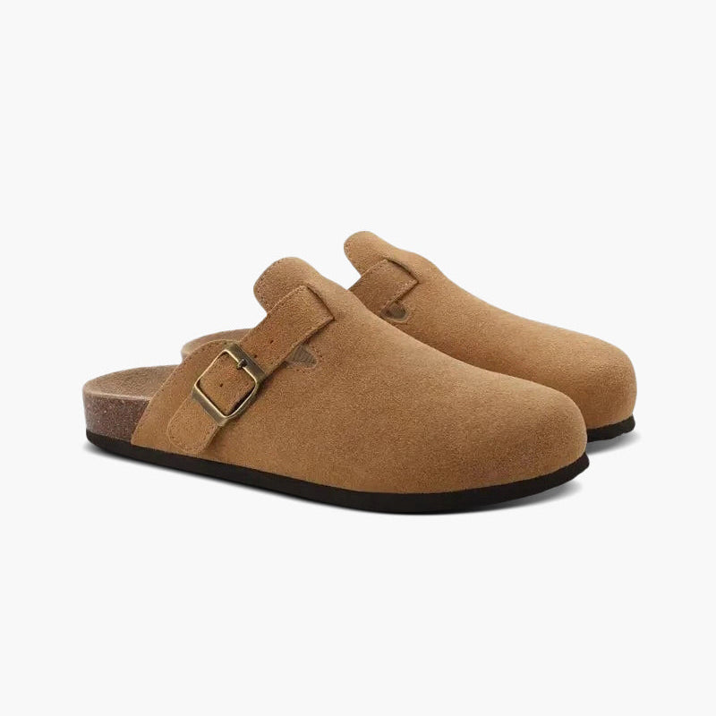Luke | Comfortabele heren-clog van suede met ergonomisch voetbed