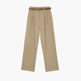 Ava | Plissé High-Waist Baggy Broek met Ceintuur