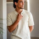 Christian | Heren Korte Mouw Fijn Ribtricot Polo-Shirt