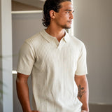 Christian | Heren Korte Mouw Fijn Ribtricot Polo-Shirt