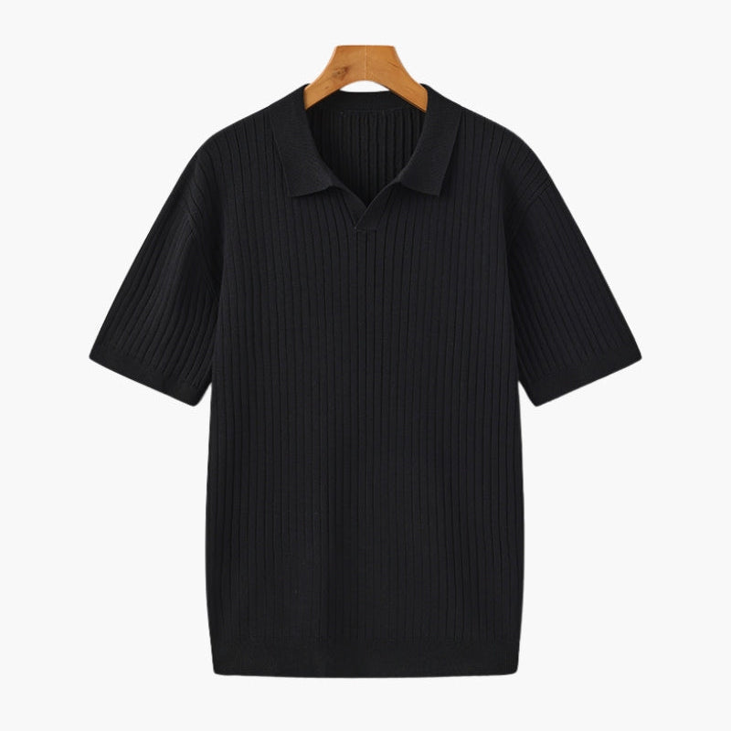 Christian | Heren Korte Mouw Fijn Ribtricot Polo-Shirt