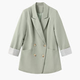 Scarlett | Dubbelzijdige Overslag Mouwen Plus Size Groen Blazer