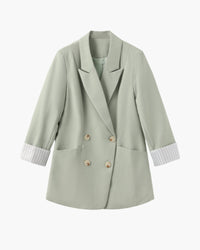 Scarlett | Dubbelzijdige Overslag Mouwen Plus Size Groen Blazer