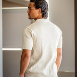 Christian | Heren Korte Mouw Fijn Ribtricot Polo-Shirt