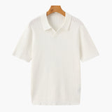 Christian | Heren Korte Mouw Fijn Ribtricot Polo-Shirt