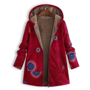 Myrthe™ Warme Fleece Jas met Boho Print