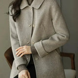 Alix™ Dames Elegante Wolmix Jas