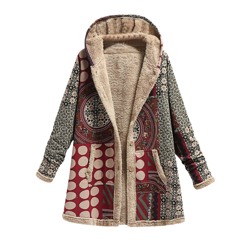 Fieneke™ Dames Patchwork Winterjas