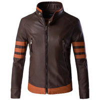 Hendrik™ Heren Vintage Leren Jack met Retro Strepen