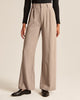 Elegante Wide-Leg Broek in Beige – Minimalistische Stijl voor Elke Gelegenheid