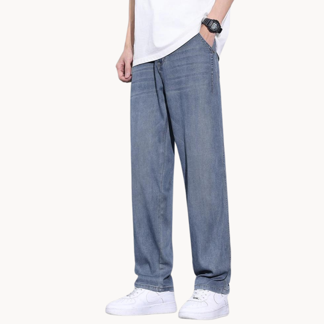Wessel™ Heren Loose-Fit Jeans met Retro Look