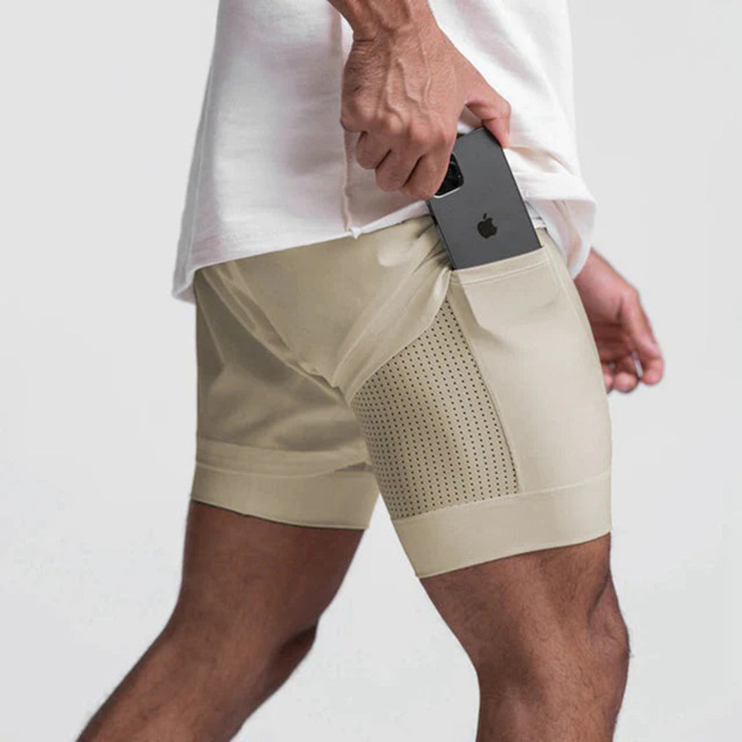 Carter™ Heren 2-in-1 Sportshort