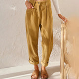 Scarlett™ Dames Casual Linnenlook Broek