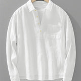 Heren Casual Overhemd Comfort Fit Lange Mouw