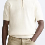 Elegante gebreide polo met rits