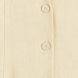 Elegante Midi Jurk met Knopen en V Hals