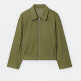 Korte Jas met Rits en Minimalistisch Design