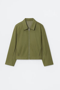 Korte Jas met Rits en Minimalistisch Design