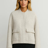 Korte Jas met Rits en Minimalistisch Design