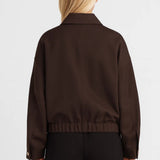 Casual Korte Jas met Rits en Minimalistisch Design