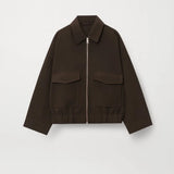 Casual Korte Jas met Rits en Minimalistisch Design