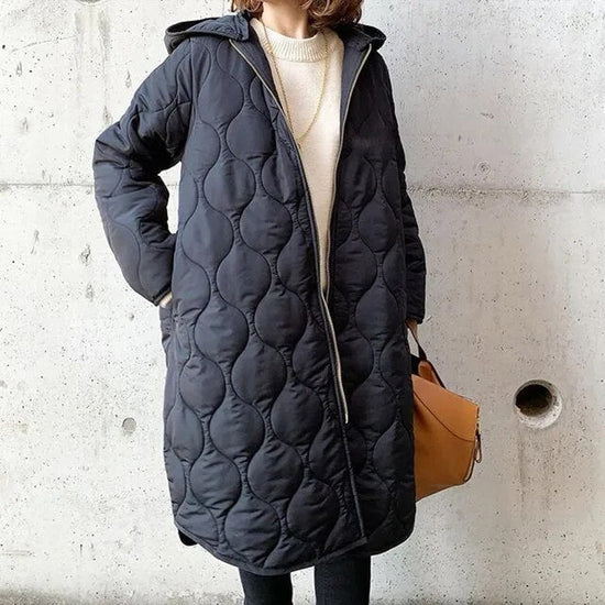 Gewatteerde™ Lange Jas | Warm en Trendy | Met Capuchon