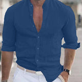 Dean™ Heren Linnen Overhemd