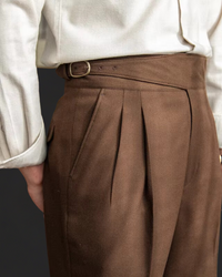 Nino™ Heren Vintage Plooi Broek