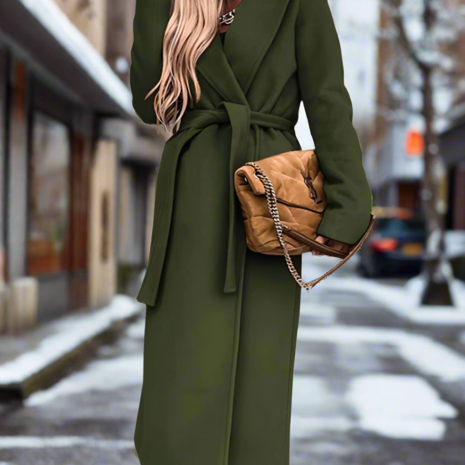 Livy™ Dames Elegante Lange Wintermantel