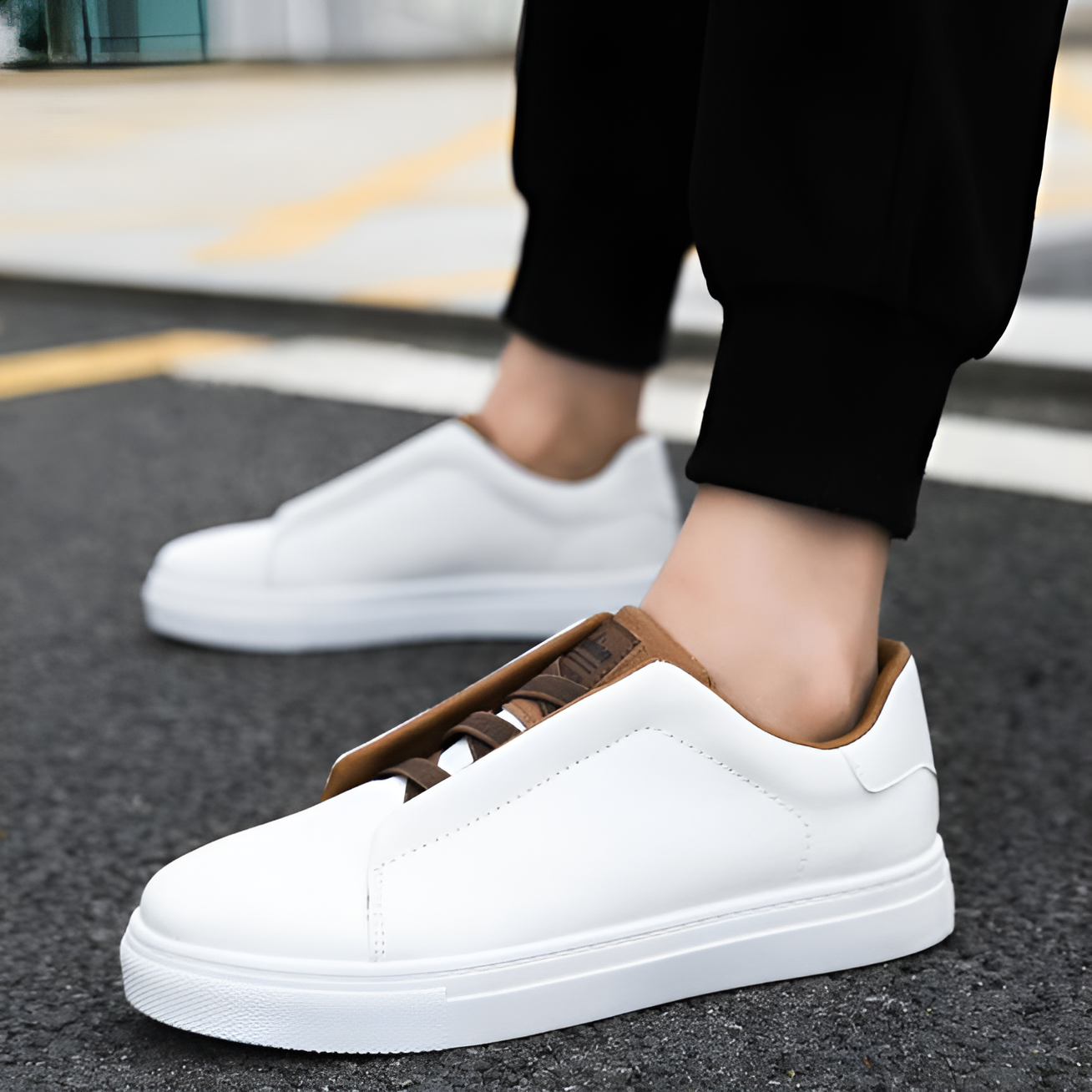 Boaz™ Stijlvolle Leren Sneakers