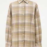 Geruite Oversized Blouse met Knoopsluiting