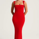 Zwarte Elegante Bodycon Maxi Jurk