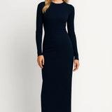 Dames Gebreide Maxi Jurk Met Lange Mouwen