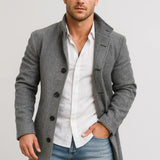 Lange Jas Heren | Klassiek | Met Knopen | Winter | Comfortabele pasvorm