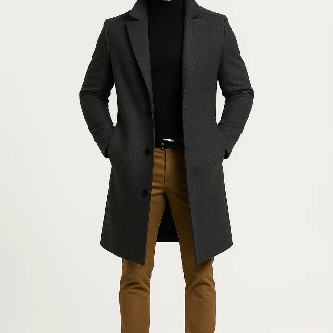 Lange Jas Heren | Reverskraag | Klassiek | Winter | Comfortabele pasvorm | Ideaal voor koude dagen