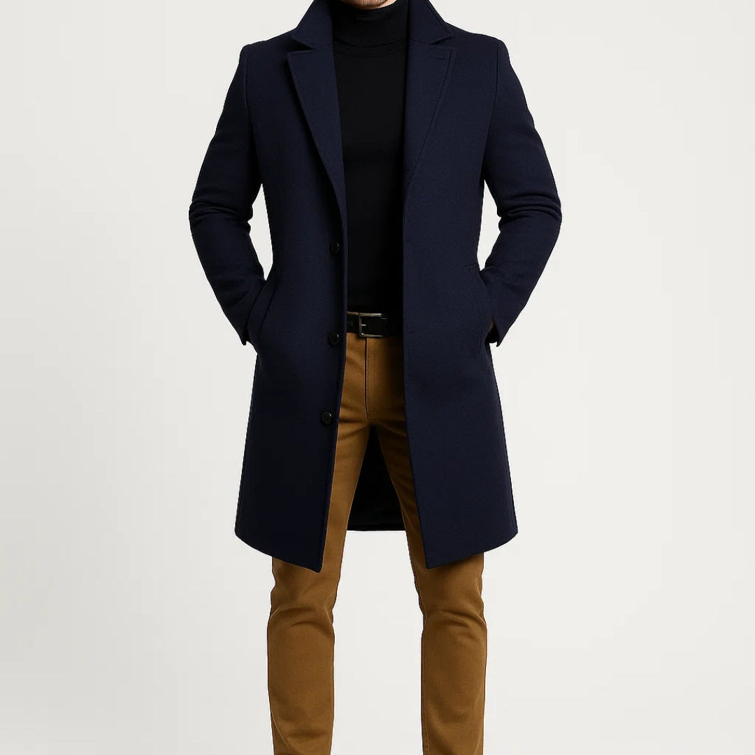 Lange Jas Heren | Reverskraag | Klassiek | Winter | Comfortabele pasvorm | Ideaal voor koude dagen