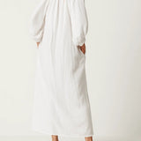 Minimalistische Maxi Jurk met Losse Pasvorm en Lange Mouwen