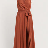 Elegante Wikkel Maxi Jurk met Tailleband
