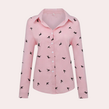 Louise™ Dames Blouse met Zwaluwprint