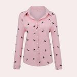 Louise™ Dames Blouse met Zwaluwprint