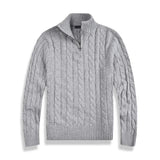 Laurent de Vries | Luxe Heren Half-Zip Trui met Hoge Kraag