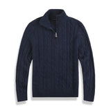 Laurent de Vries | Luxe Heren Half-Zip Trui met Hoge Kraag