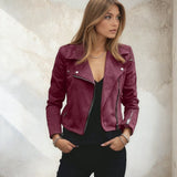 Hailey | Asymmetrische Rits Moto-Stijl Kunstleren Jas