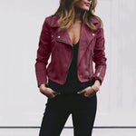 Hailey | Asymmetrische Rits Moto-Stijl Kunstleren Jas