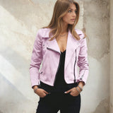 Hailey | Asymmetrische Rits Moto-Stijl Kunstleren Jas
