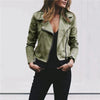 Hailey | Asymmetrische Rits Moto-Stijl Kunstleren Jas
