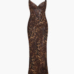 Theresia | Doorzichtige Leopard-Maxijurk – Wild & Verleidelijk