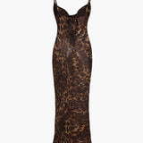 Theresia | Doorzichtige Leopard-Maxijurk – Wild & Verleidelijk
