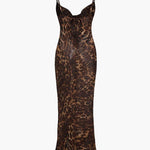 Theresia | Doorzichtige Leopard-Maxijurk – Wild & Verleidelijk