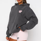 Daydreamers Angelina Oversized Hoodie Vulkanisch – Comfortabel, Glanzend en Stijlvol